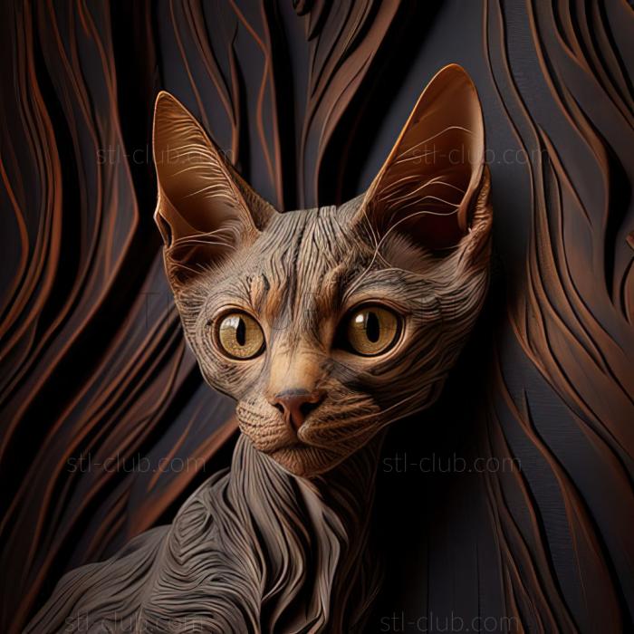 3D model st Lykoi cat (STL)